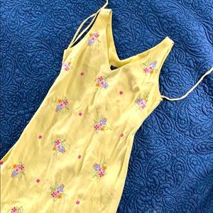 Embroidered linen summery dress